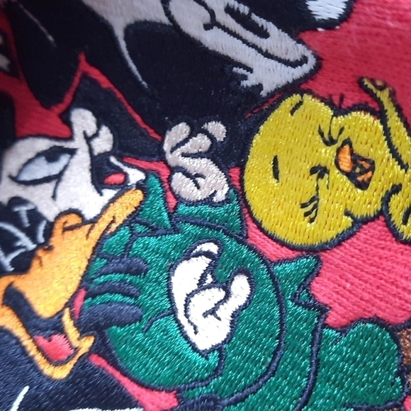 Warner Brothers Studio Store Looney Tunes Embroidered Vintage Oversized Sweatshi - Picture 4 of 5